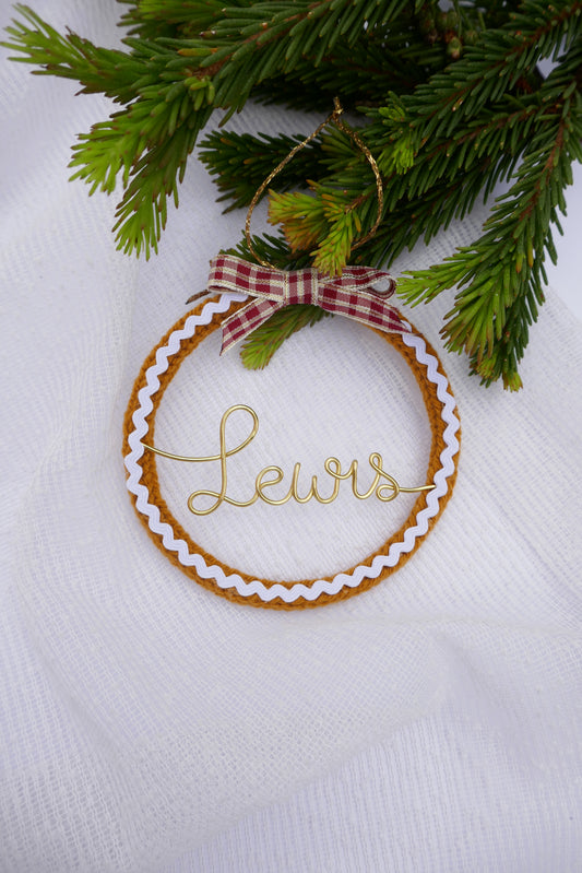 Personalised Gingerbread Christmas Wreath