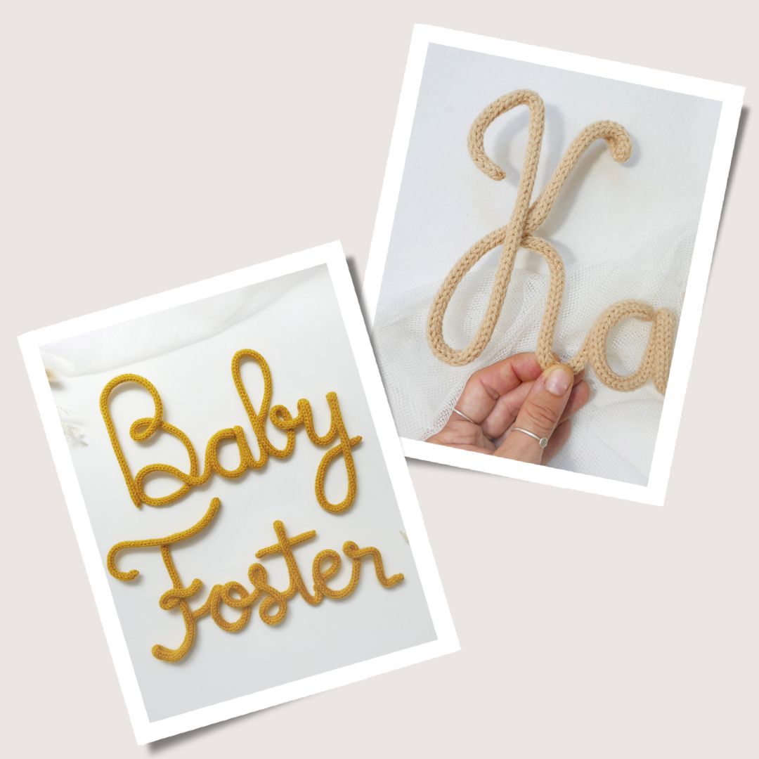 Custom Made Knitted Name