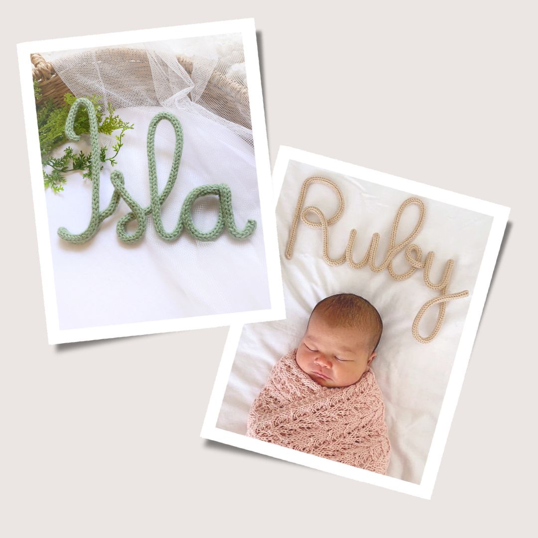 Custom Made Knitted Name