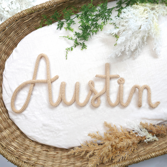 Custom Made Knitted Name