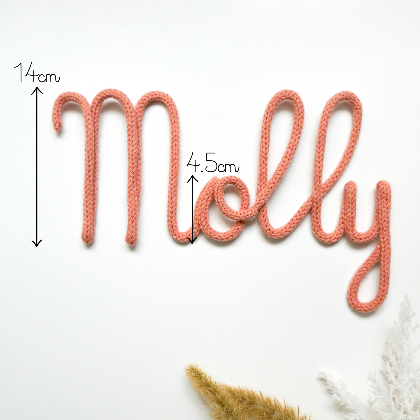 Custom Made Knitted Name
