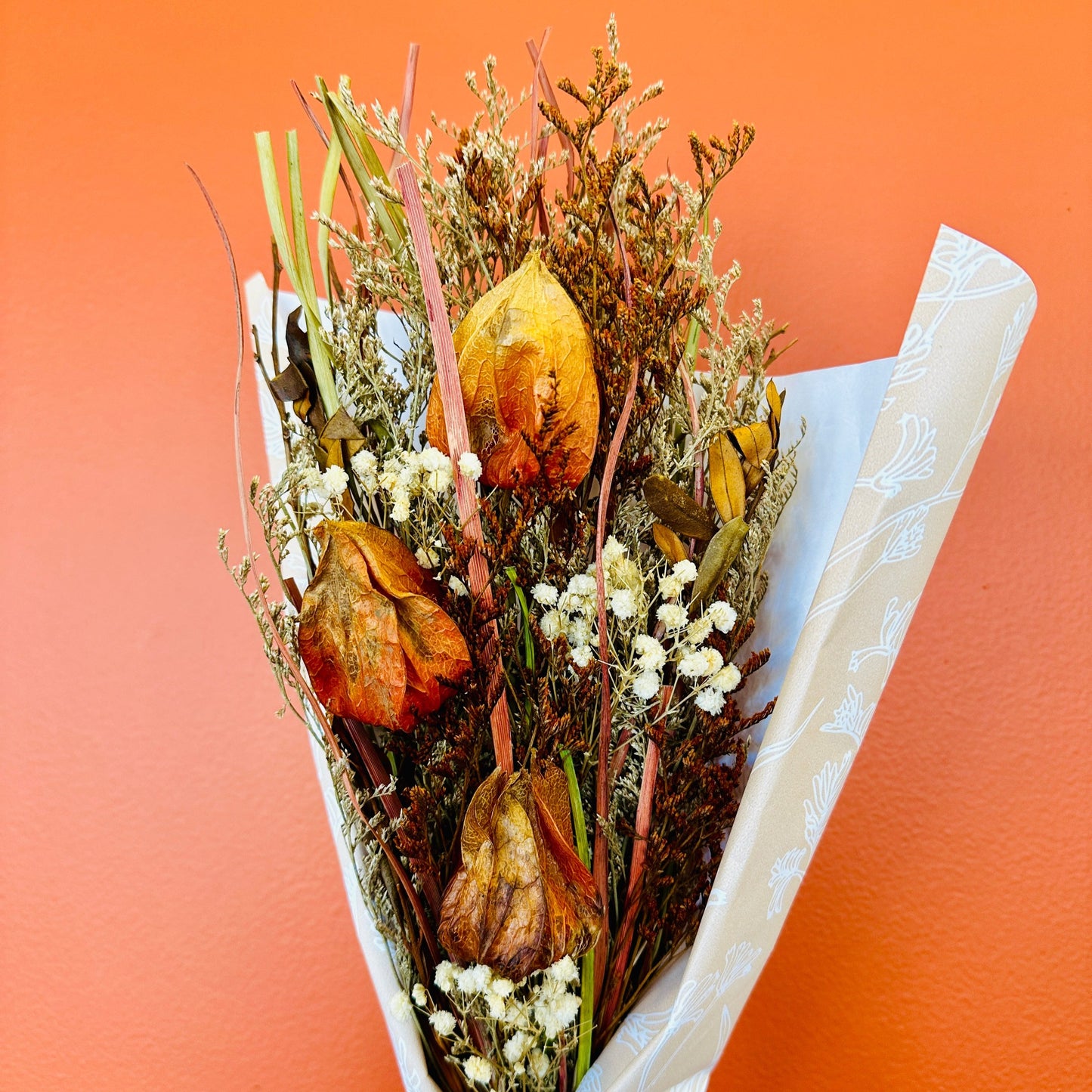 Dried flowers orange