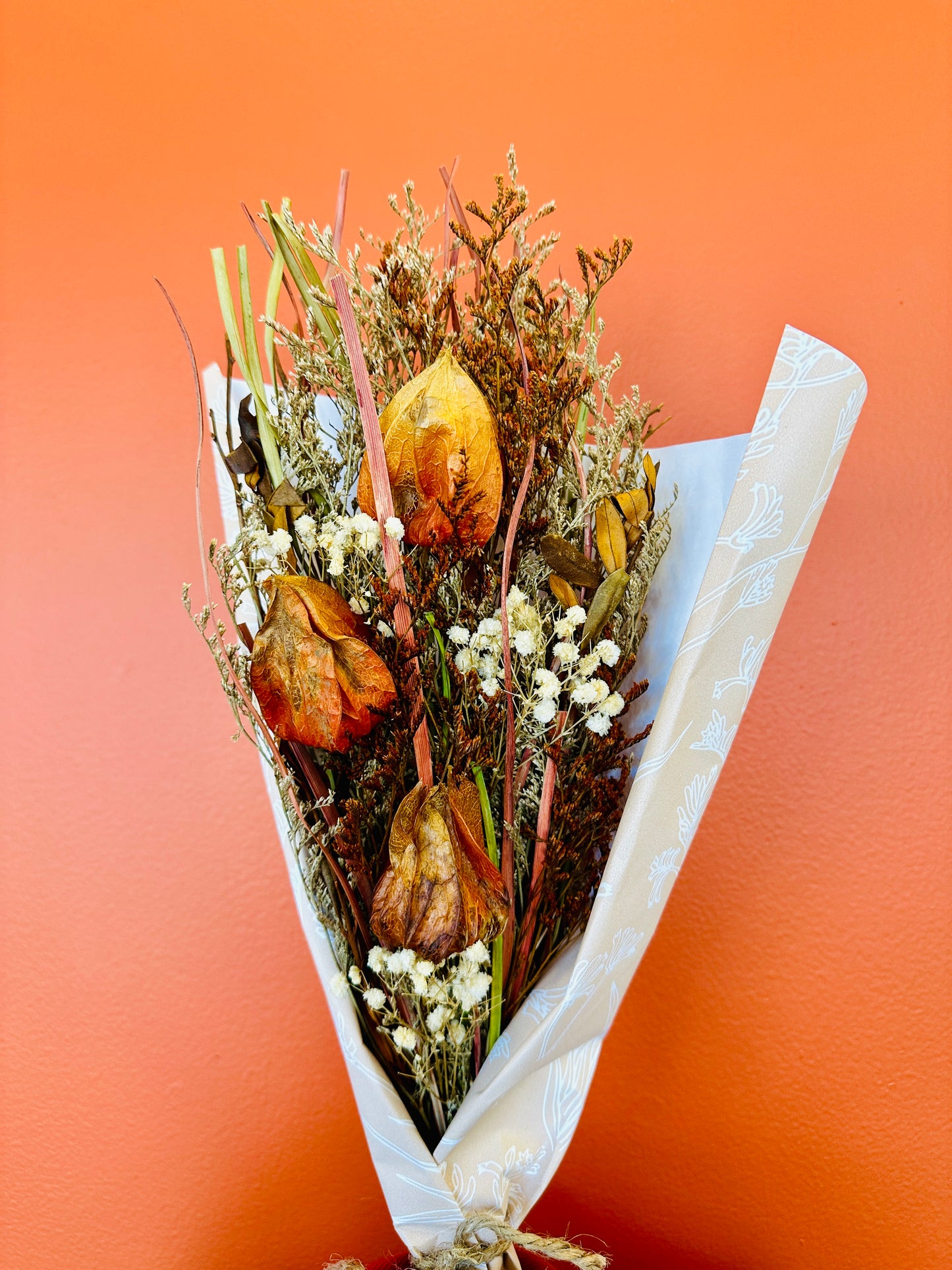 Dried flowers orange