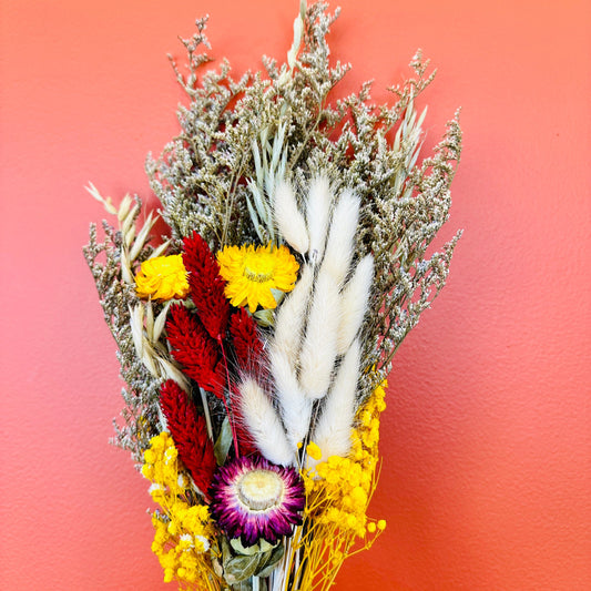Dried flowers large bunch yellow