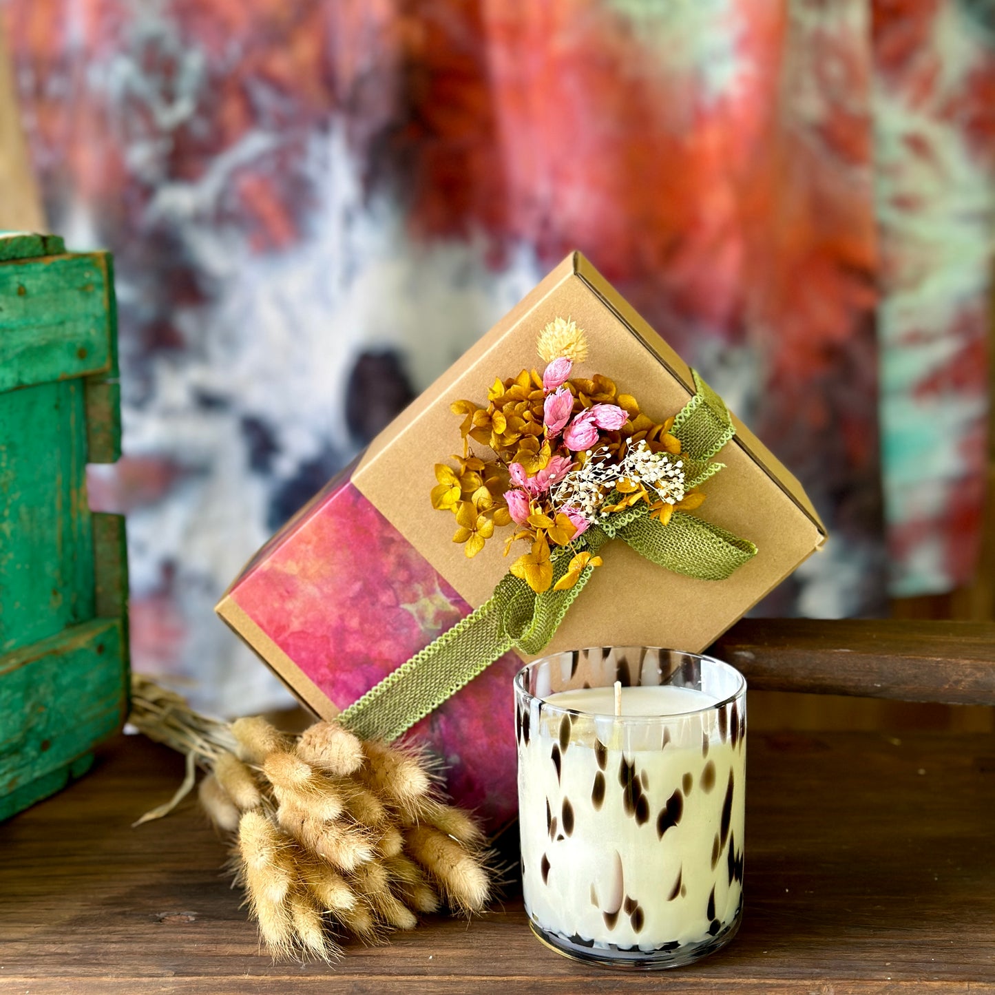 frangipanne scented candle in a luxury glass jar