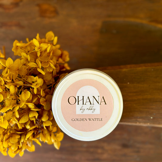 Golden wattle luxury candle small