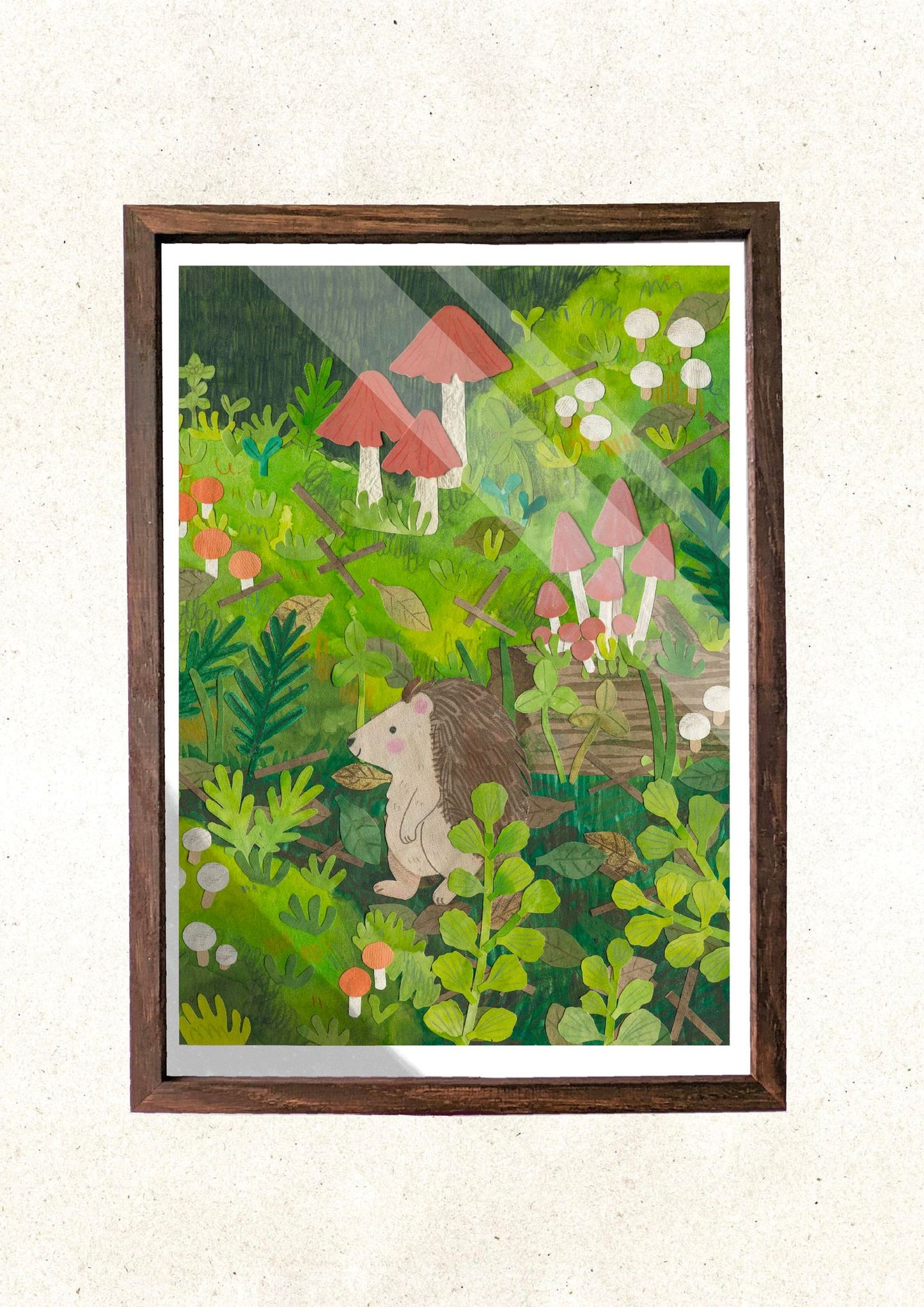 Hedgehog stroll illustration by Gemma Kirschner