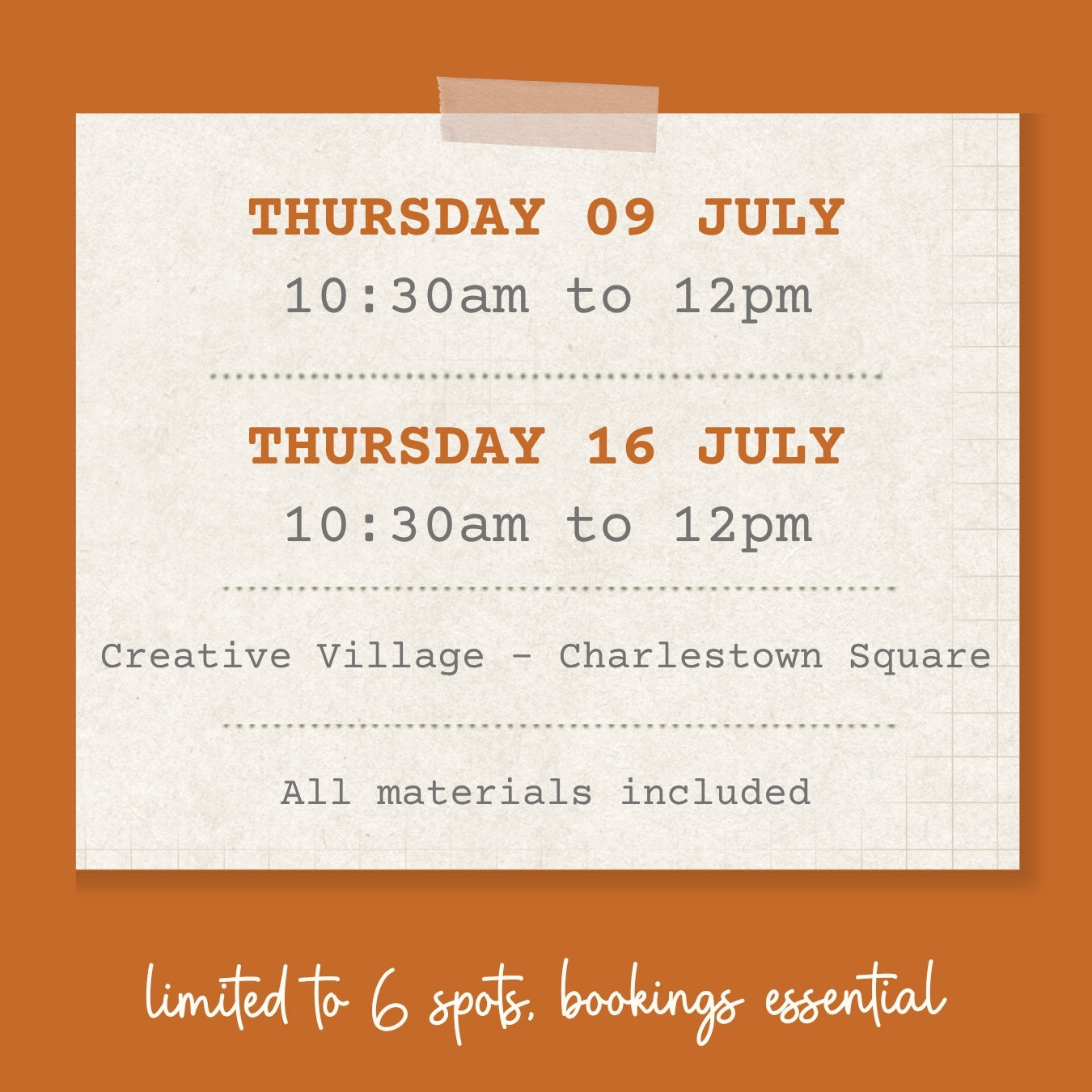 Kids Paper Dolls Workshops