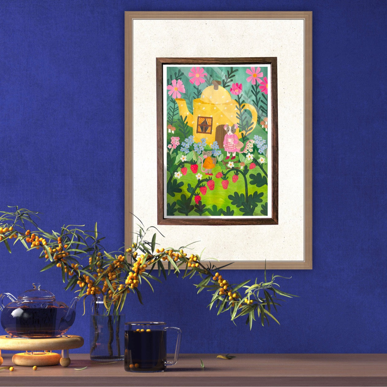 Teapot house art print by Gemma Kirschner