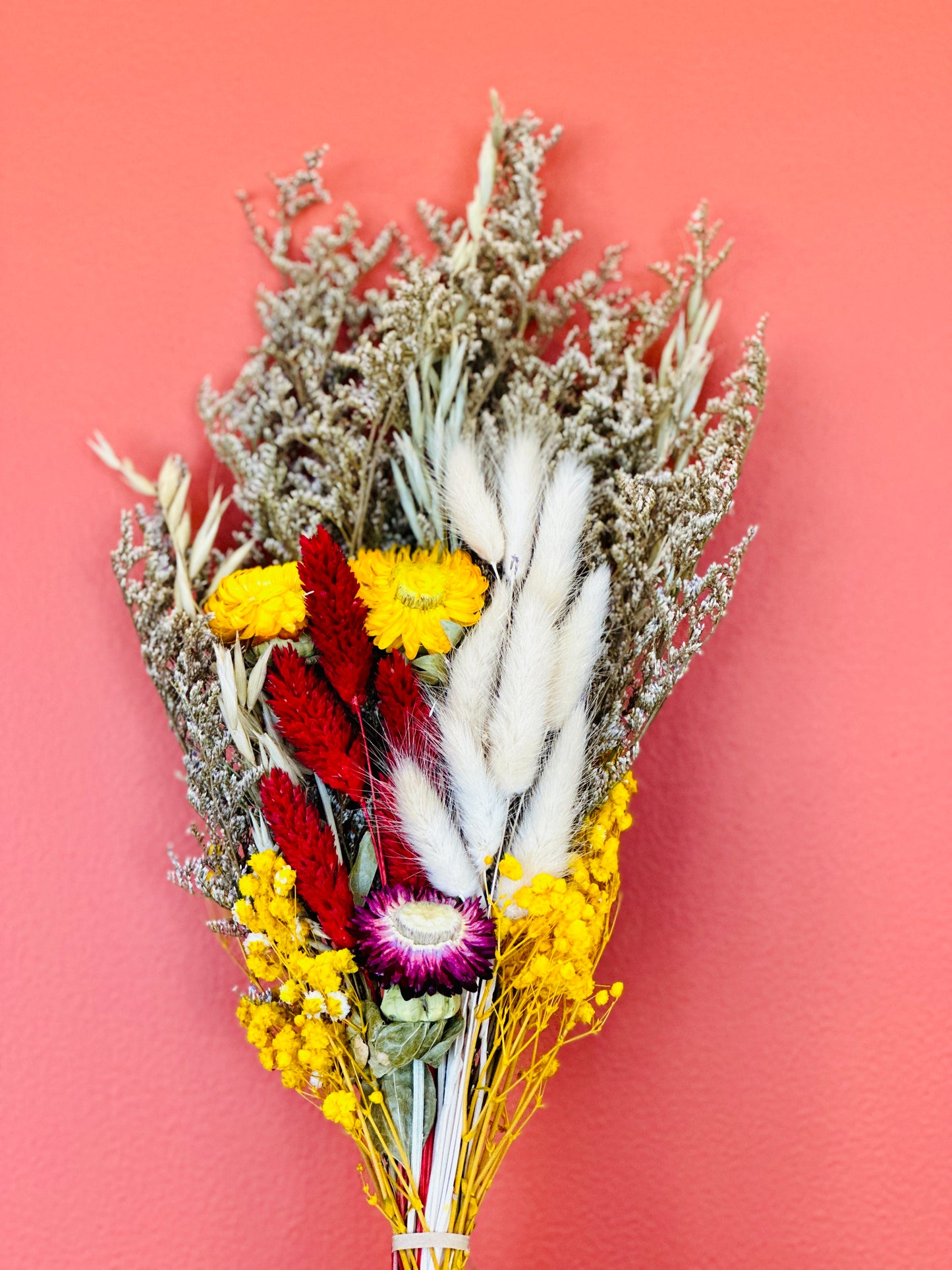 Dried flowers large bunch yellow