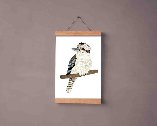 Kookaburra artwork hanging on a wall