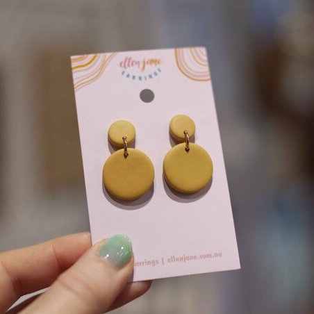 mustard+yellow+dangles+handmade