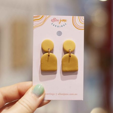 mustard+yellow+dangles+handmade