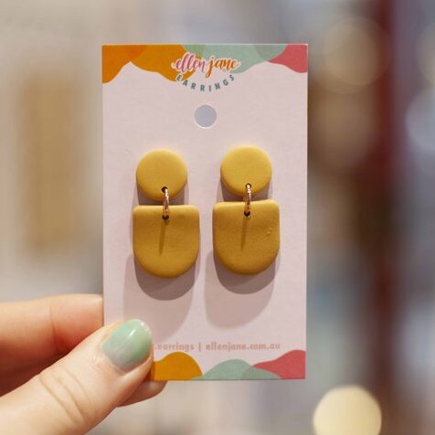 mustard+yellow+dangles+Cute