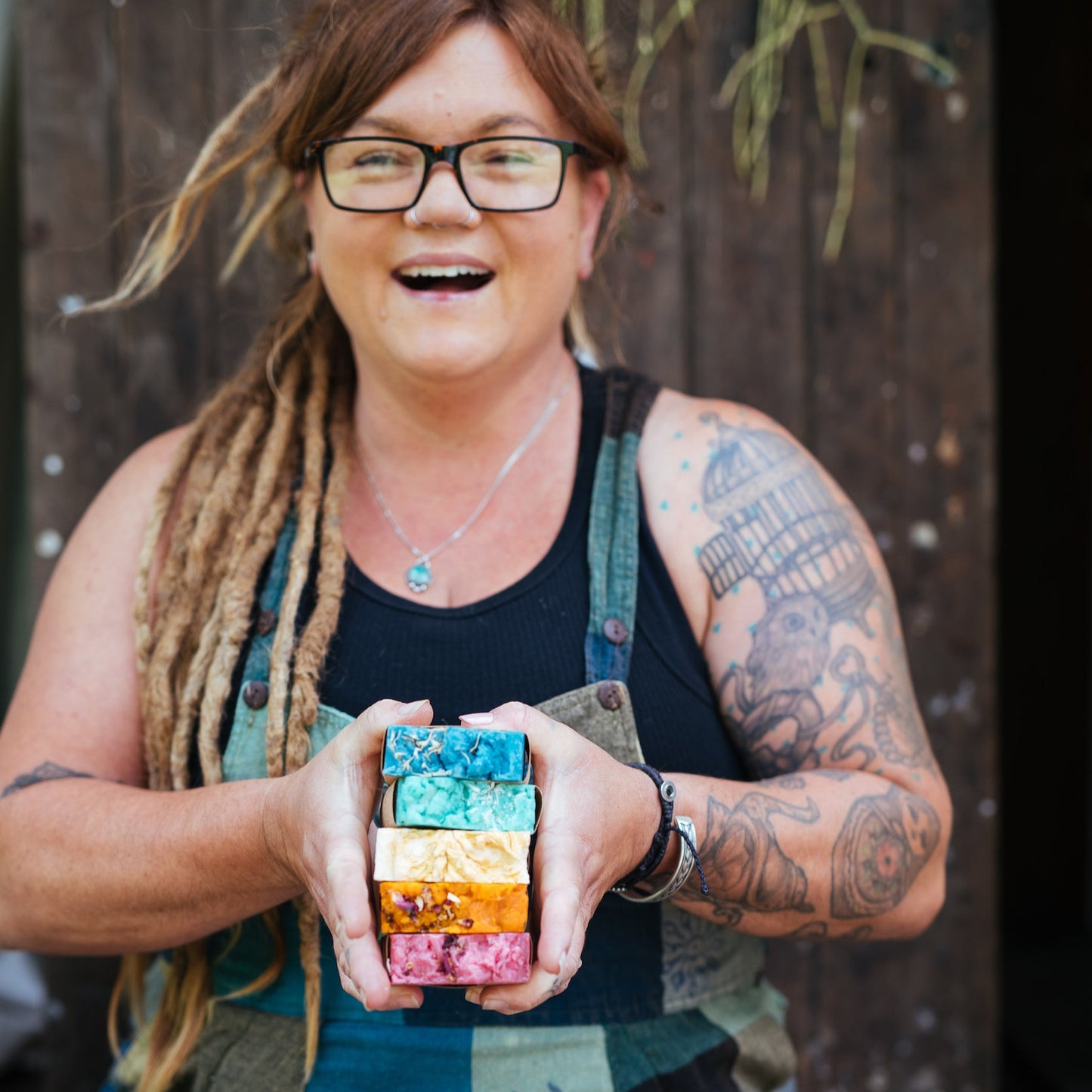 Unique handcrafted soap bar – Uplifting blend with Clary Sage and Bergamot – face and body soap