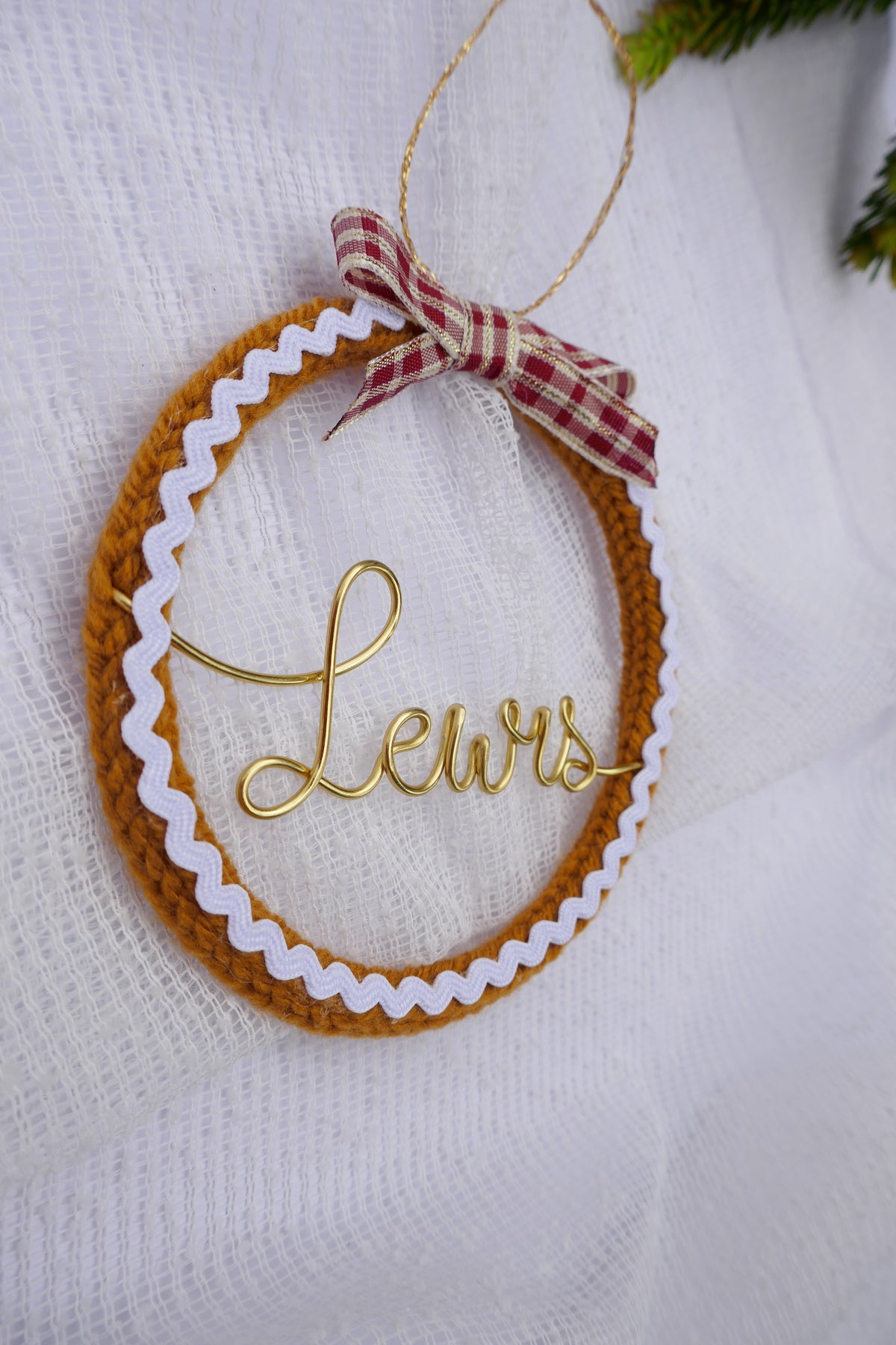 Personalised Gingerbread Christmas Wreath