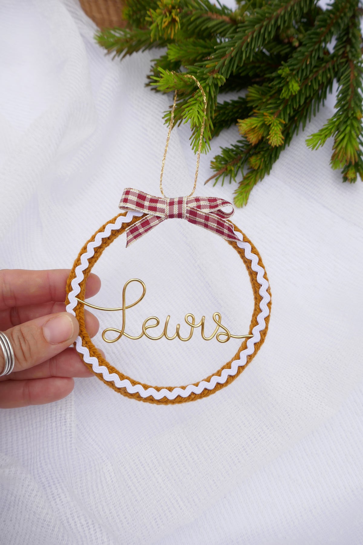 Personalised Gingerbread Christmas Wreath