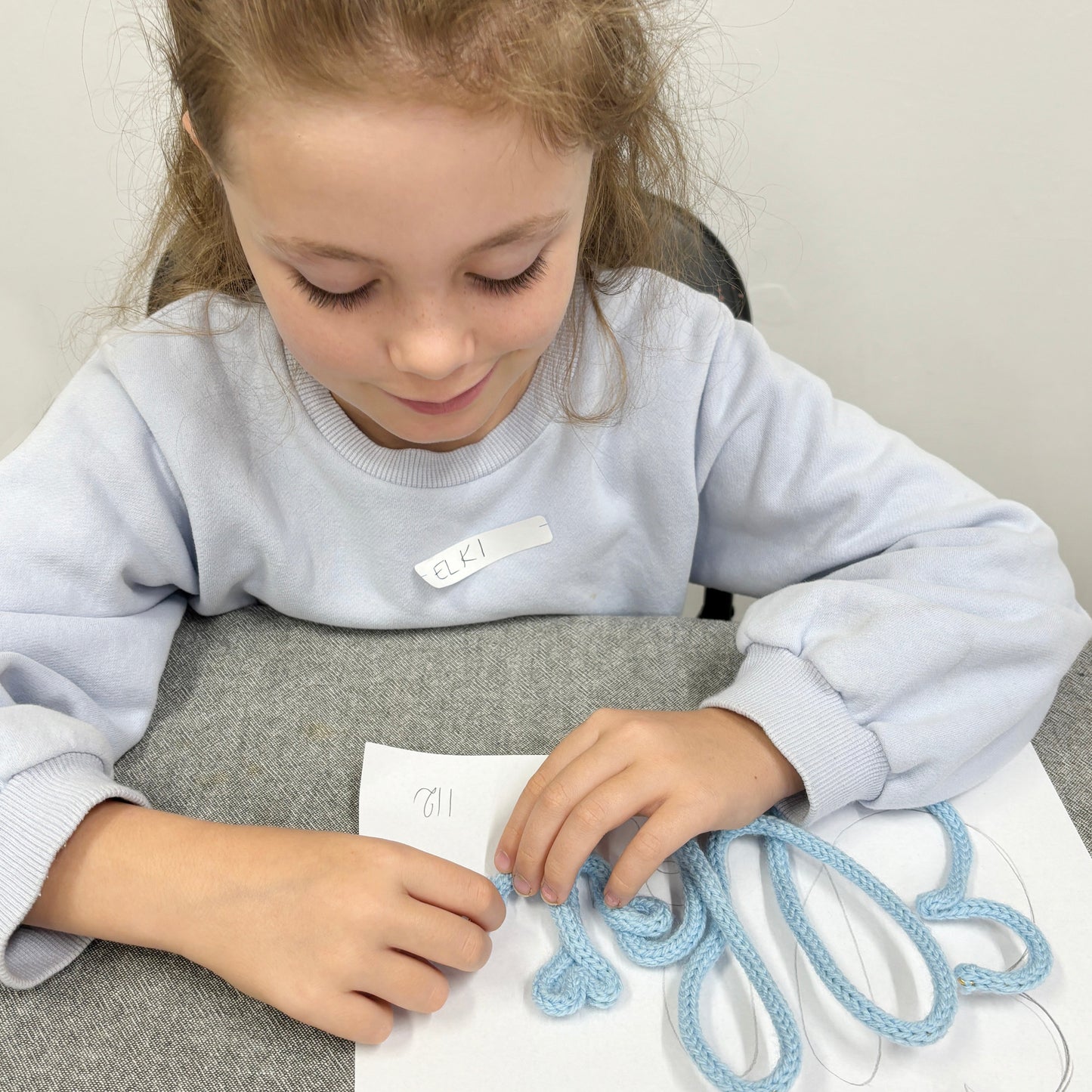 Knitted name workshops for kids!