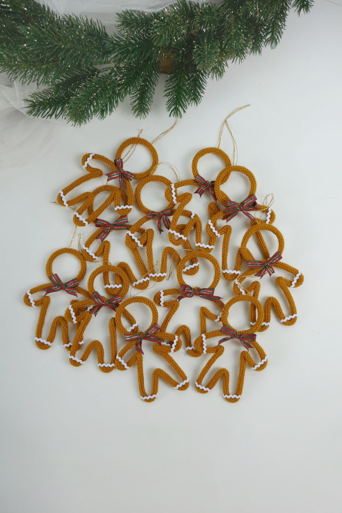 Mini Knitted Gingerbread Man Ornament