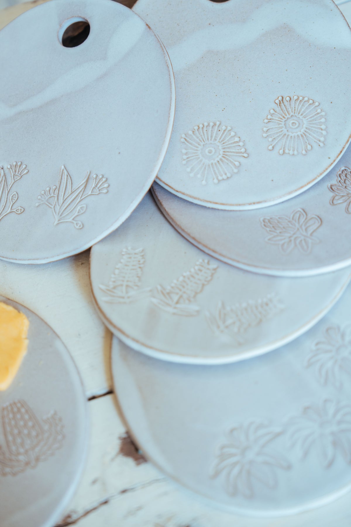 Handmade Ceramic Platter - Australian flowers collection