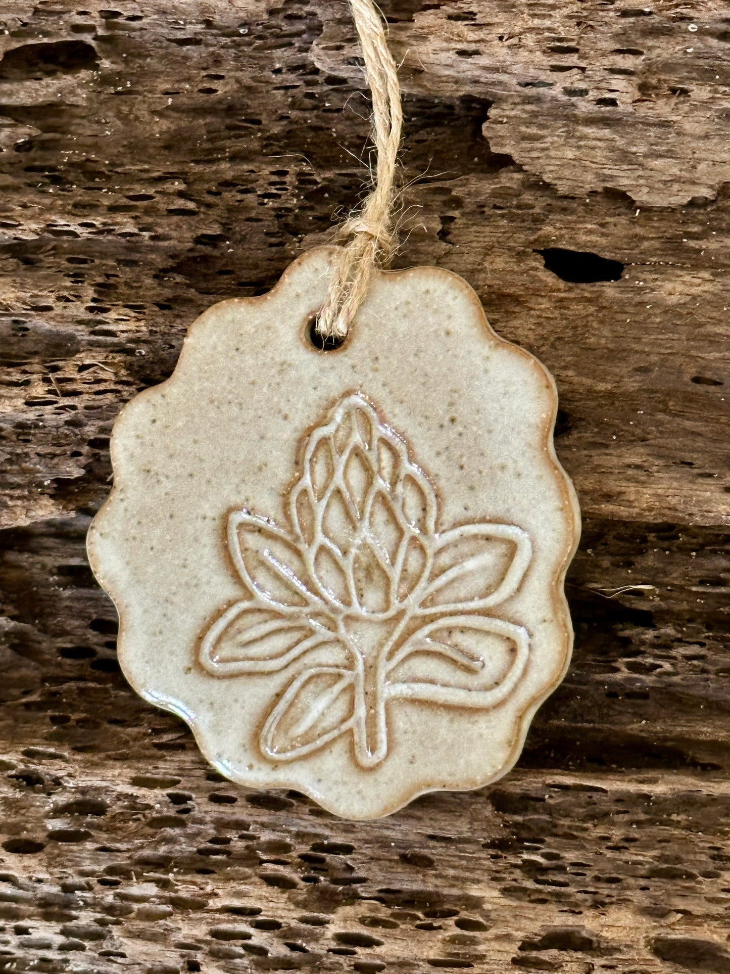 Handmade ceramic decorations with Australian flowers