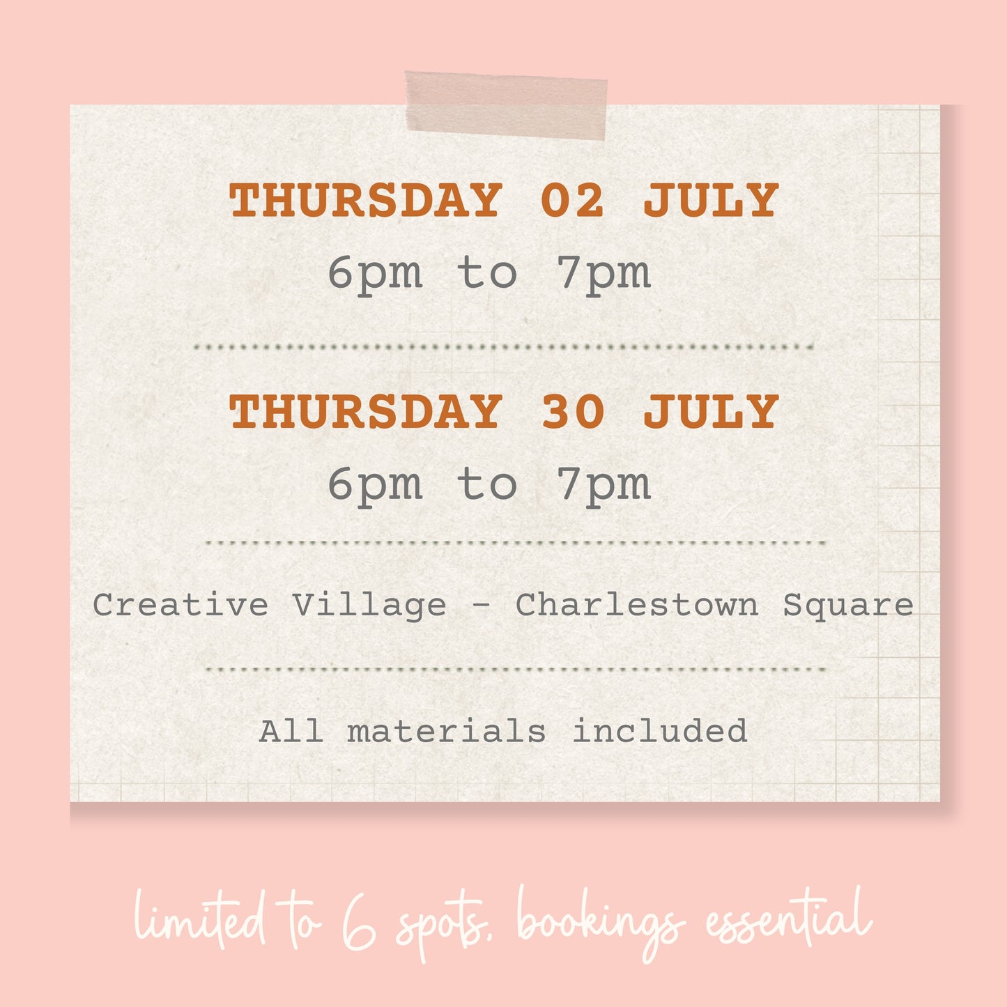 Adult Collage Workshops