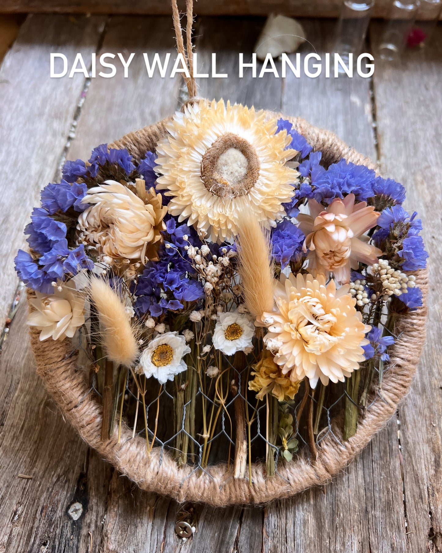 Daisy wall hanging for workshop