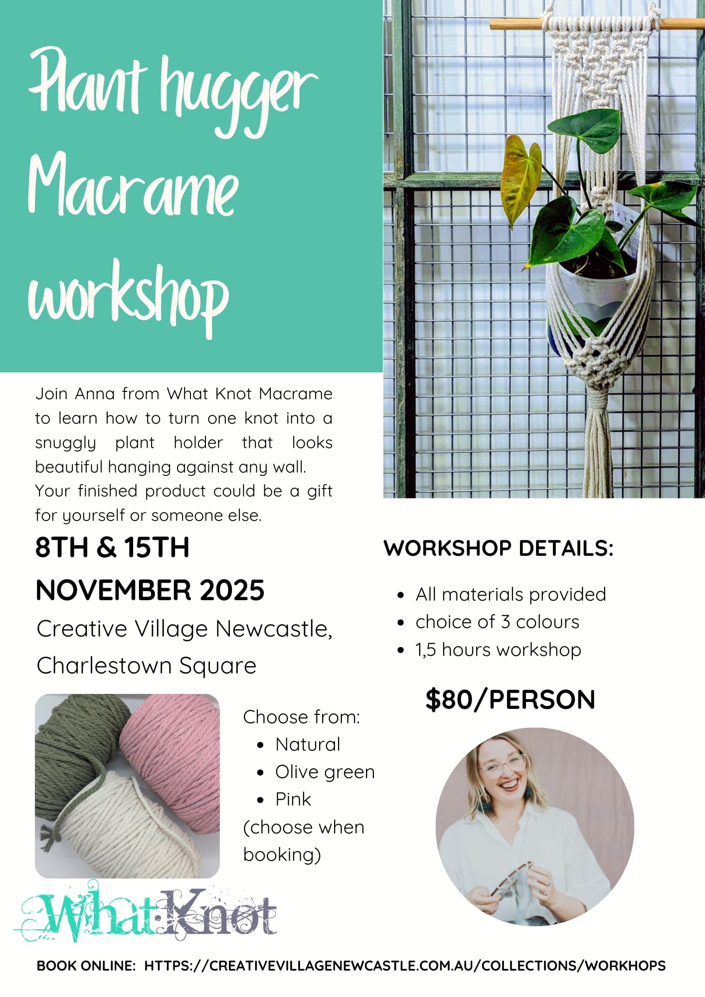Plant hugger macrame workshop