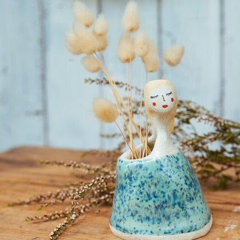 Vase+ceramic+lady
